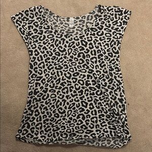 Alternative Black and Tan Fitted Cap Sleeve Tee